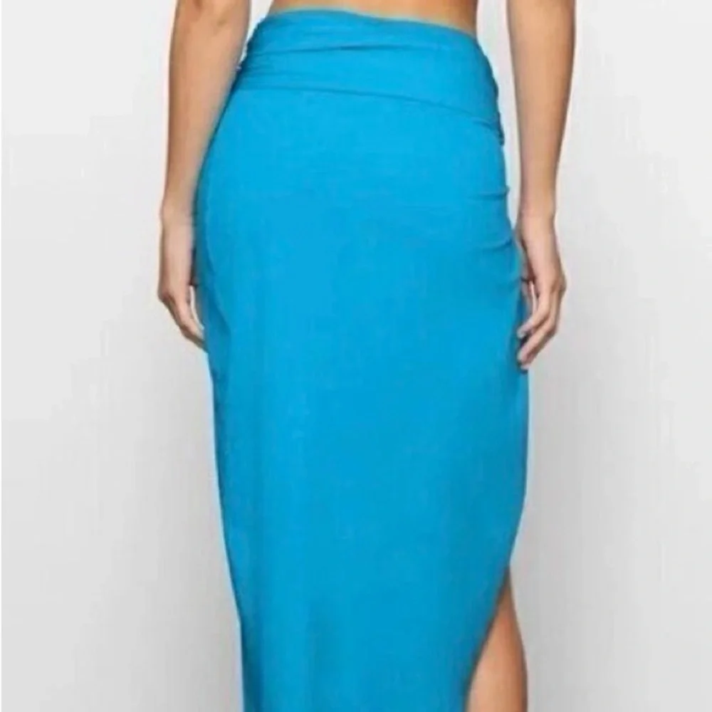 SKIMS Recycled Swim Sarong Skirt Iris Blue Medium NWT!!